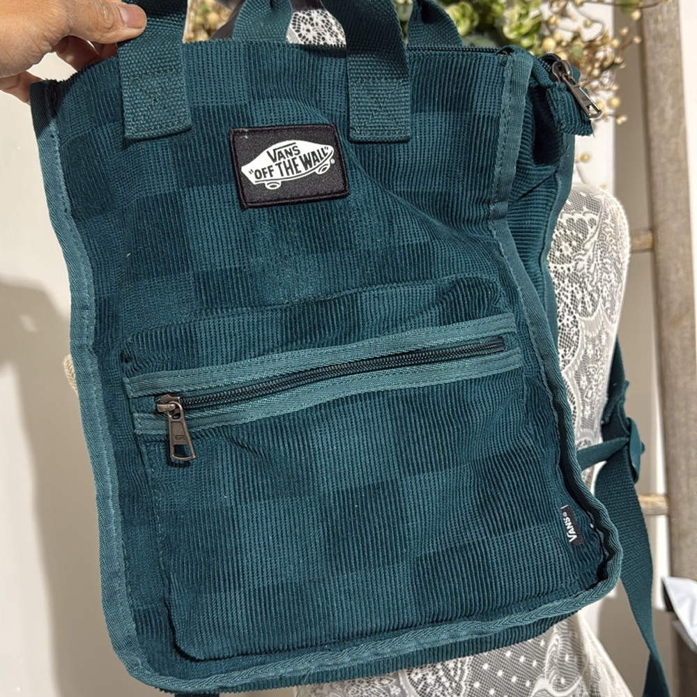 Vans Green Corduroy Mini Backpack - Casual Bag - Picture 8 of 13